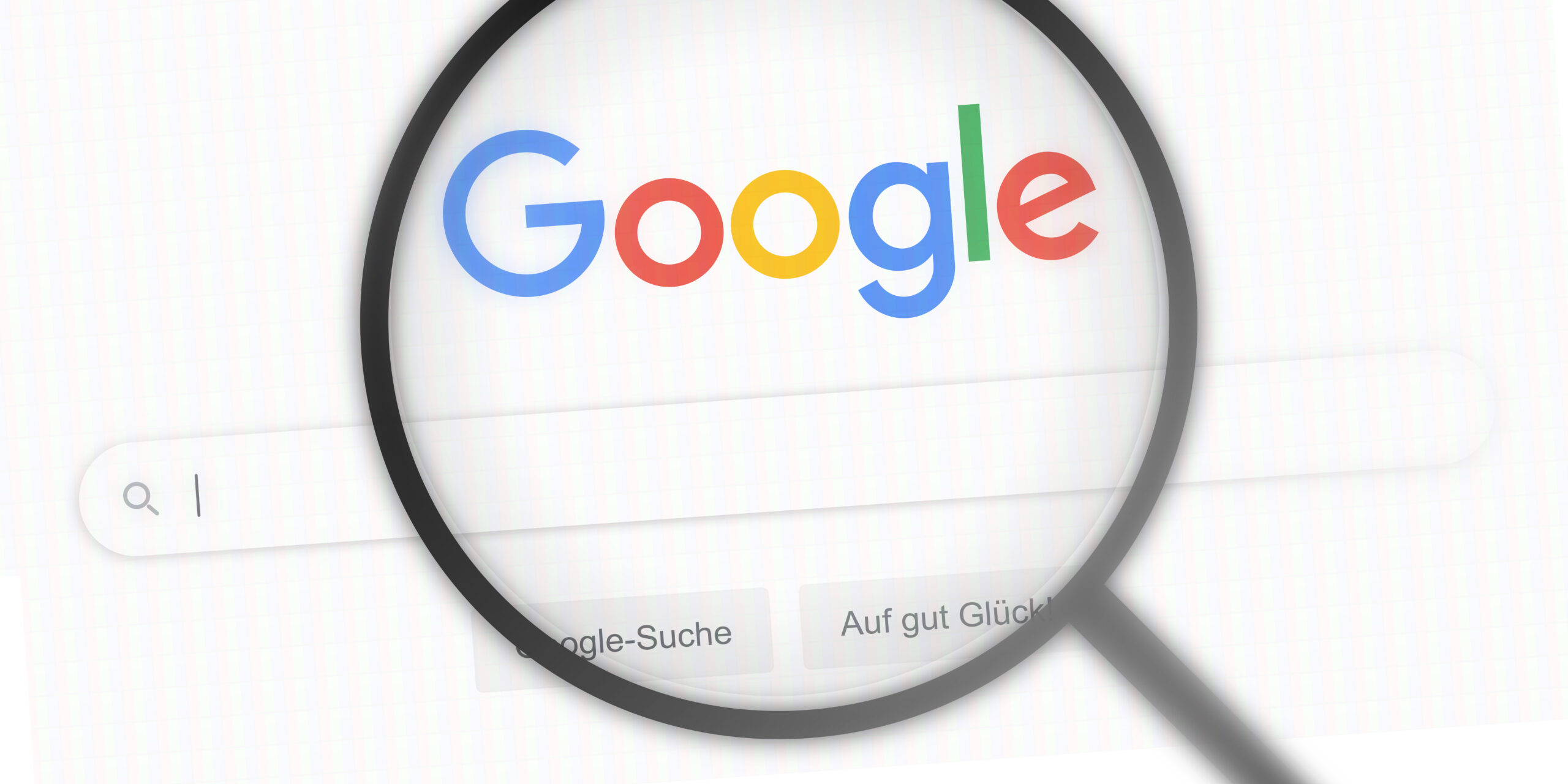 Google Suche mit Lupe