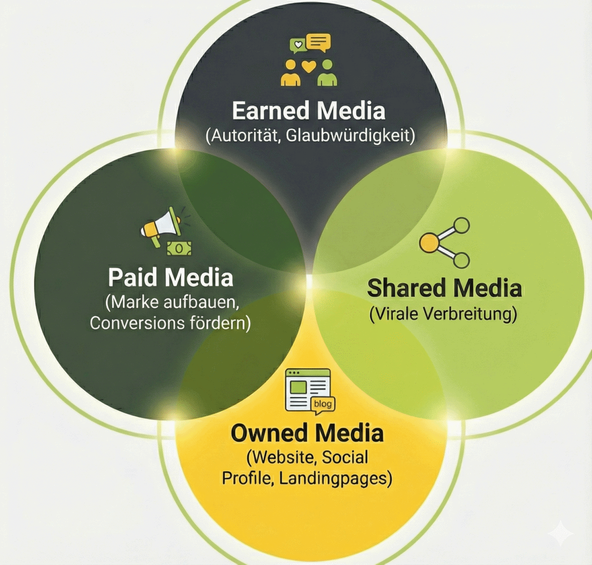 Marketingmodell PESO Framework