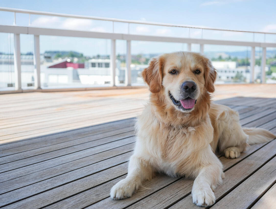 Mailo auf der Terasse